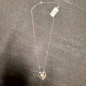 Kohl's Silver and Gold Heart Necklace